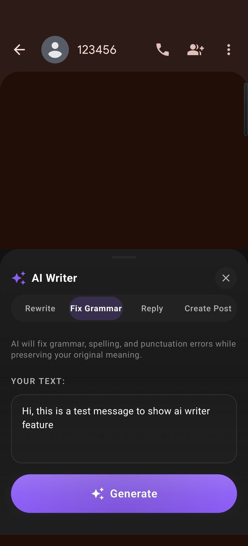 Fix Grammar mode in Arc's AI Writer Android app